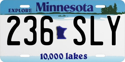MN license plate 236SLY