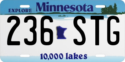 MN license plate 236STG