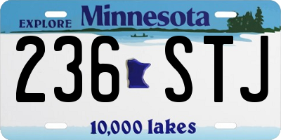 MN license plate 236STJ