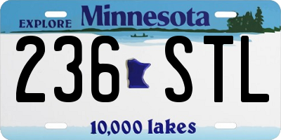 MN license plate 236STL