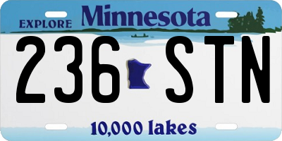 MN license plate 236STN