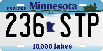 MN license plate 236STP