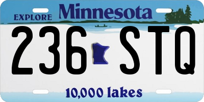 MN license plate 236STQ