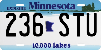 MN license plate 236STU