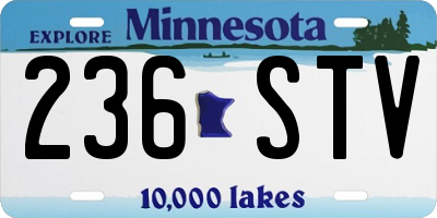 MN license plate 236STV