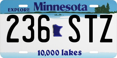 MN license plate 236STZ