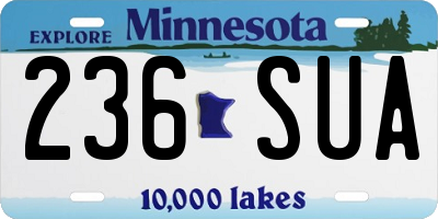 MN license plate 236SUA