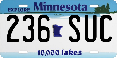 MN license plate 236SUC
