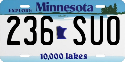 MN license plate 236SUO