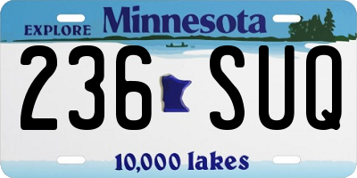 MN license plate 236SUQ