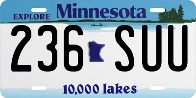 MN license plate 236SUU