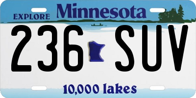 MN license plate 236SUV