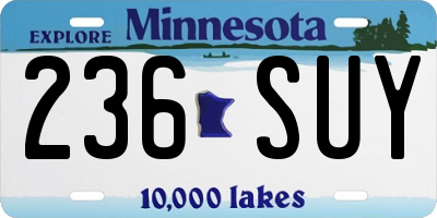 MN license plate 236SUY