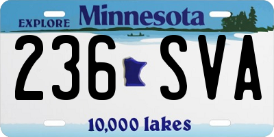 MN license plate 236SVA