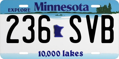 MN license plate 236SVB