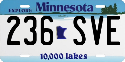 MN license plate 236SVE