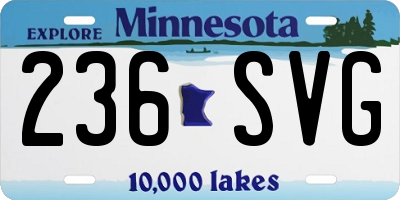 MN license plate 236SVG