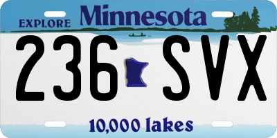 MN license plate 236SVX