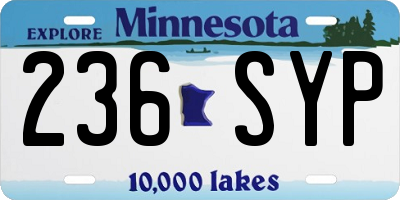 MN license plate 236SYP