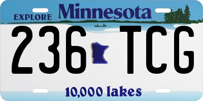 MN license plate 236TCG