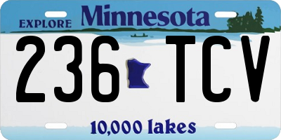 MN license plate 236TCV