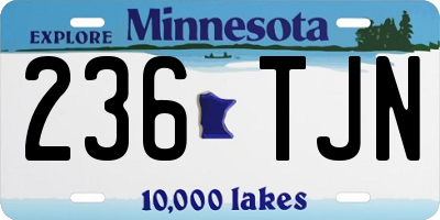 MN license plate 236TJN