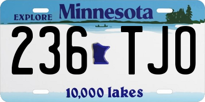 MN license plate 236TJO