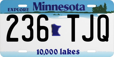 MN license plate 236TJQ