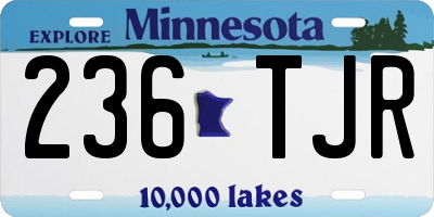 MN license plate 236TJR