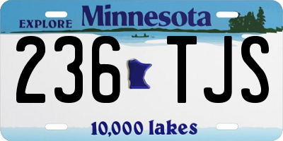 MN license plate 236TJS