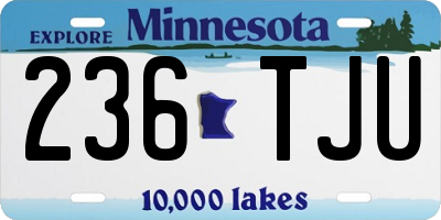 MN license plate 236TJU