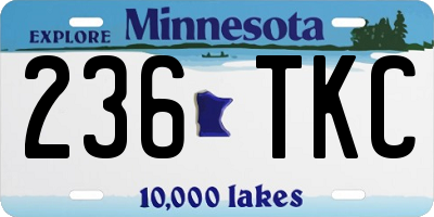 MN license plate 236TKC