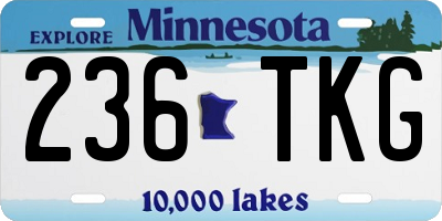 MN license plate 236TKG
