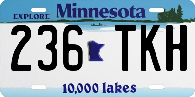 MN license plate 236TKH
