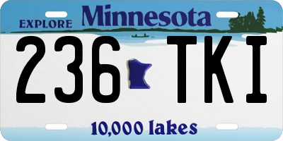 MN license plate 236TKI