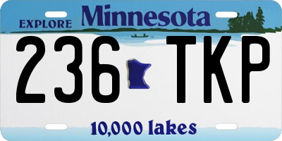 MN license plate 236TKP