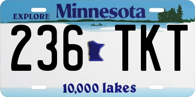 MN license plate 236TKT