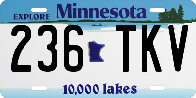 MN license plate 236TKV