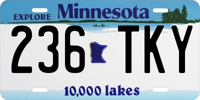MN license plate 236TKY