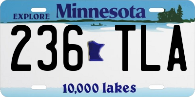 MN license plate 236TLA