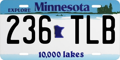MN license plate 236TLB