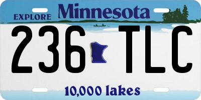 MN license plate 236TLC