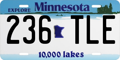 MN license plate 236TLE