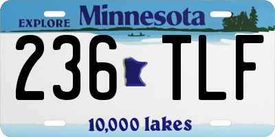MN license plate 236TLF