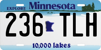 MN license plate 236TLH