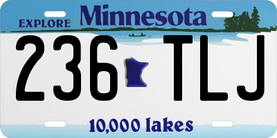 MN license plate 236TLJ
