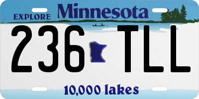 MN license plate 236TLL