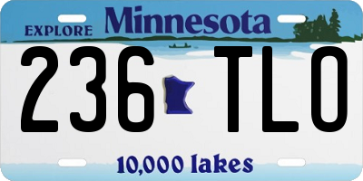 MN license plate 236TLO