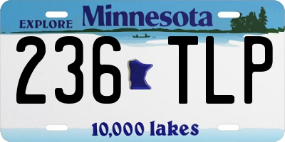 MN license plate 236TLP