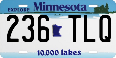 MN license plate 236TLQ